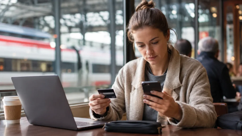 Woman Pay Online Credit Card