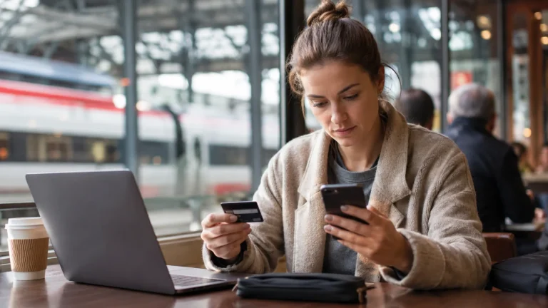 Woman Pay Online Credit Card