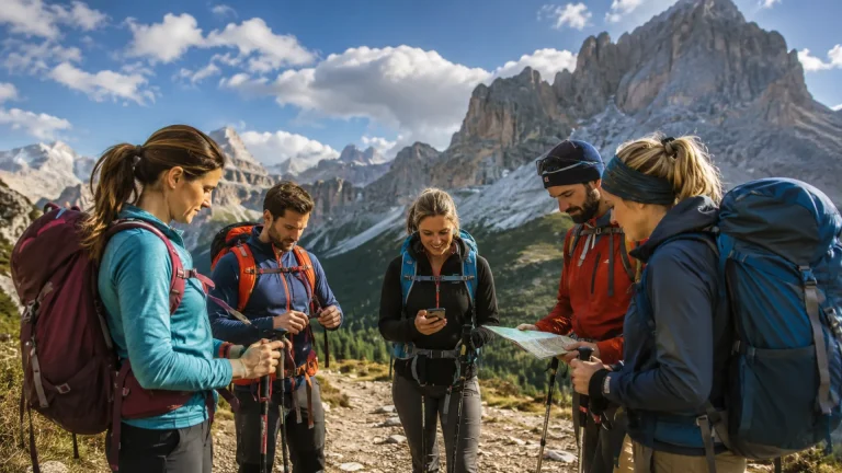 Mountain Trekking Group Map