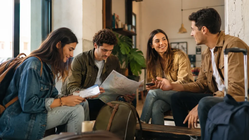Young Travellers Plan Travel