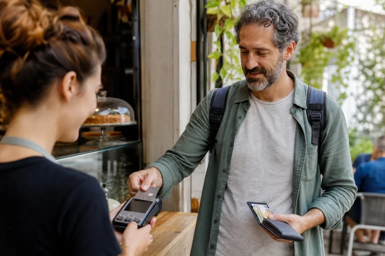 Traveler pays abroad with paper and keeps a small sum in cash