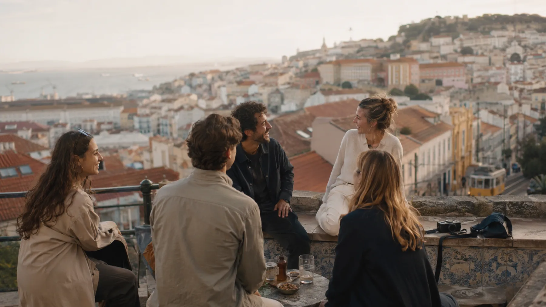 Lisbon Miradouro Group Sunset